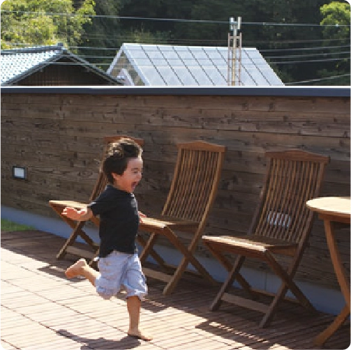 屋上は安全な遊び場